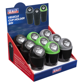 Sealey VS09 Vehicle Cup Holder Bin - Display Box of 9