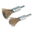 Sealey VS1801 Decarbonising Crimped Wire Brush Set 2pc