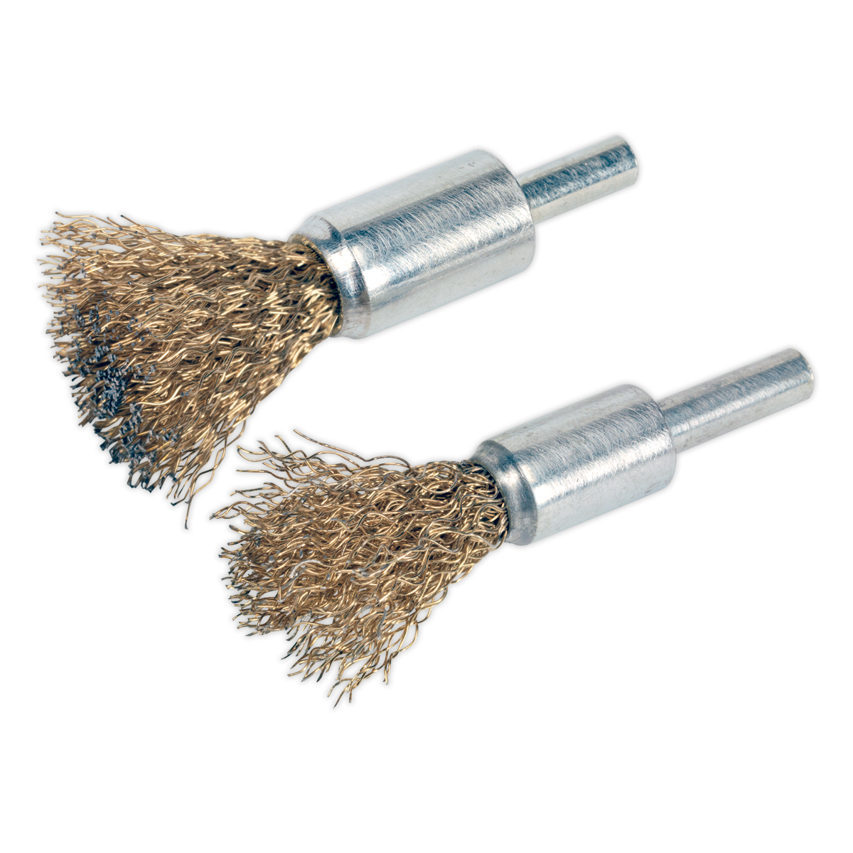 Sealey VS1801 Decarbonising Crimped Wire Brush Set 2pc