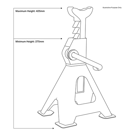 Sealey VS2002 Ratchet Type Axle Stands (Pair) 2 Tonne Capacity per Stand - additional view 2