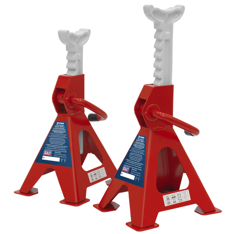 Sealey VS2002 Ratchet Type Axle Stands (Pair) 2 Tonne Capacity per Stand