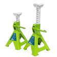 Sealey VS2002HV Ratchet Type Axle Stands (Pair) 2 Tonne Capacity per Stand - Hi-Vis Green