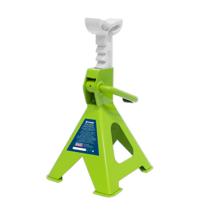 Sealey VS2002HV Ratchet Type Axle Stands (Pair) 2 Tonne Capacity per Stand - Hi-Vis Green - additional view 2