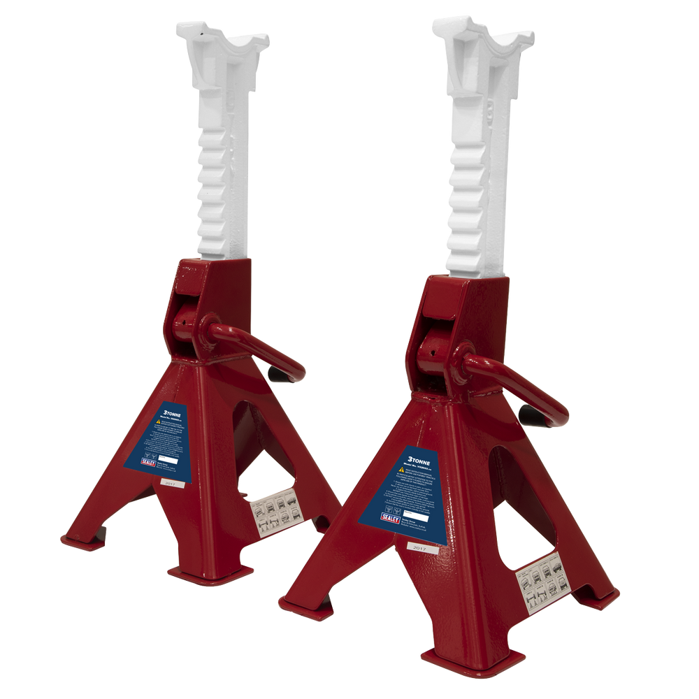 Sealey VS2003 Ratchet Type Axle Stands (Pair) 3 Tonne Capacity per Stand - additional view 2