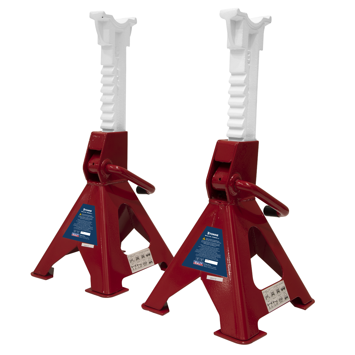Sealey VS2003 Ratchet Type Axle Stands (Pair) 3 Tonne Capacity per Stand - additional view 2