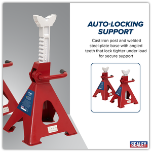 Sealey VS2006 Ratchet Type Axle Stands (Pair) 6 Tonne Capacity per Stand - additional view 8