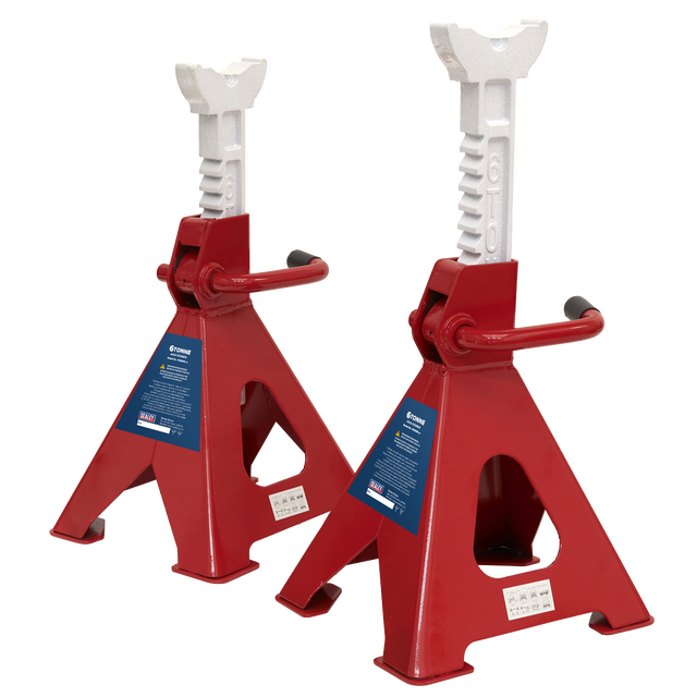 Sealey VS2006 Ratchet Type Axle Stands (Pair) 6 Tonne Capacity per Stand