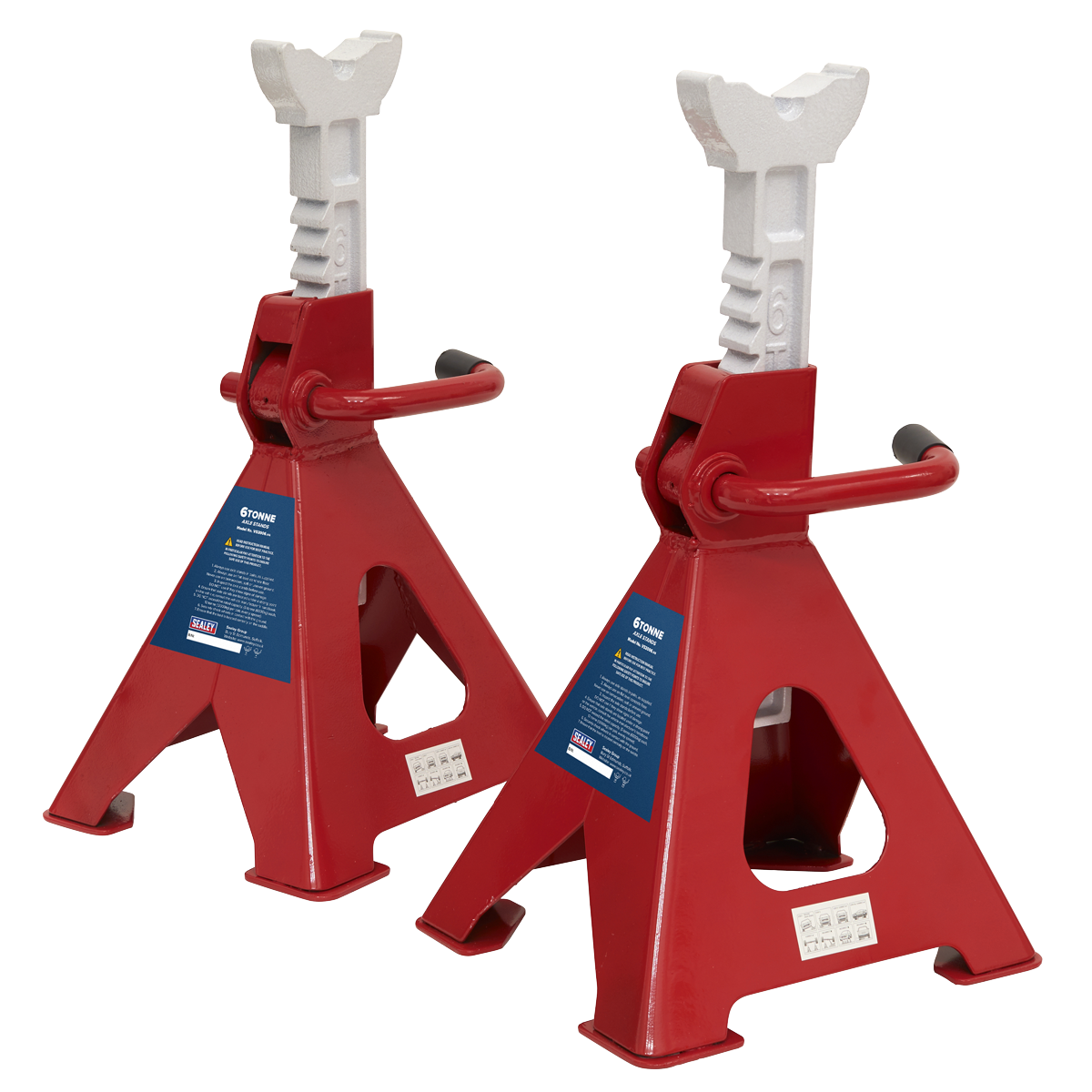 Sealey VS2006 Ratchet Type Axle Stands (Pair) 6 Tonne Capacity per Stand - additional view 2