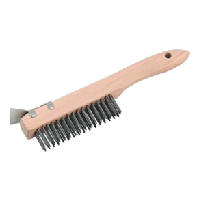 Sealey WB03 Wire Brush with Steel Fill & Scraper 260mm