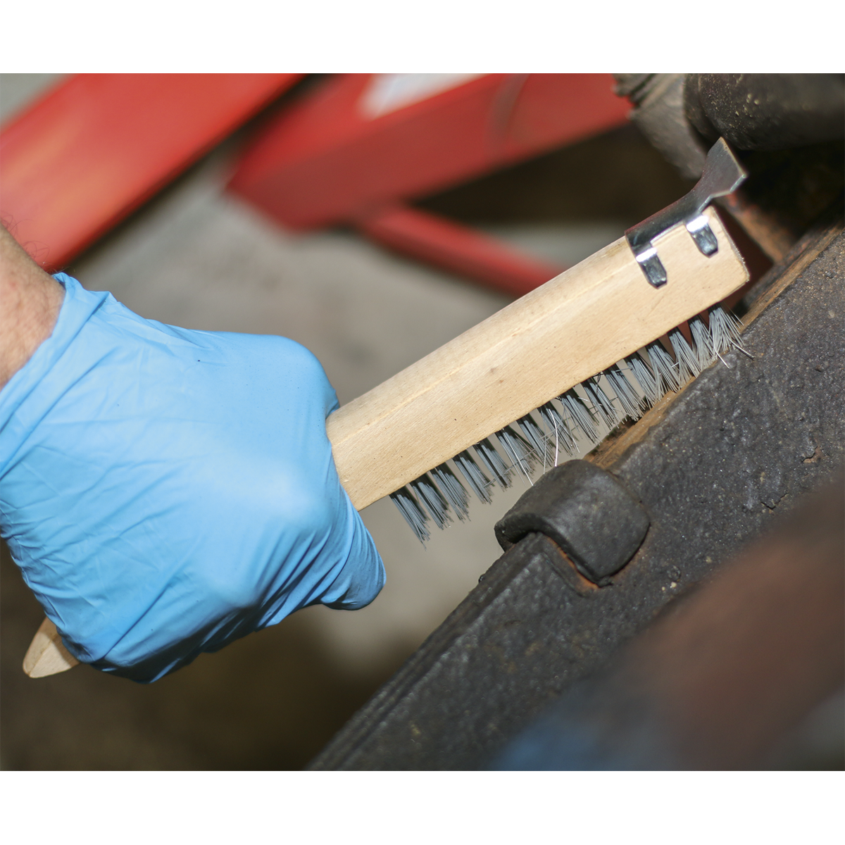 Sealey WB03 Wire Brush with Steel Fill & Scraper 260mm - additional view 2