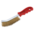 Sealey WB05/R Wire Brush Brassed Steel with Plastic Handle