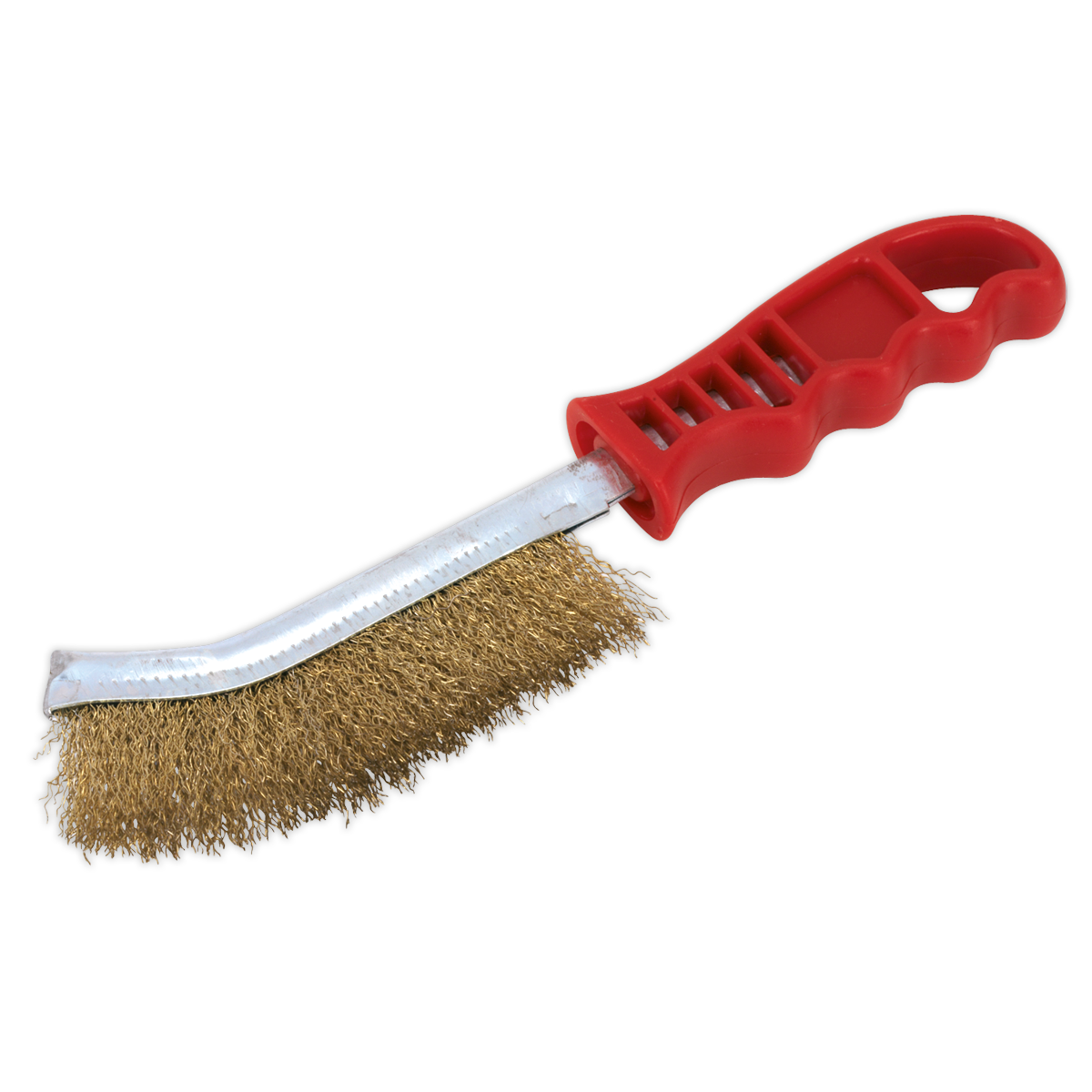 Sealey WB05/R Wire Brush Brassed Steel with Plastic Handle