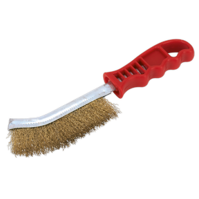 Sealey WB05/R Wire Brush Brassed Steel with Plastic Handle