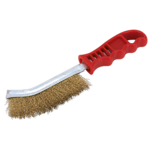 Sealey WB05/R Wire Brush Brassed Steel with Plastic Handle