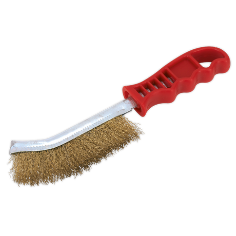 Sealey WB05/R Wire Brush Brassed Steel with Plastic Handle
