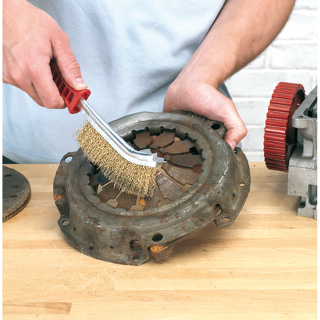 Sealey WB05/R Wire Brush Brassed Steel with Plastic Handle - additional view 2