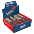 Sealey WB05DB24 Brassed Steel Wire Brush with Plastic Handle - Display Box of 24