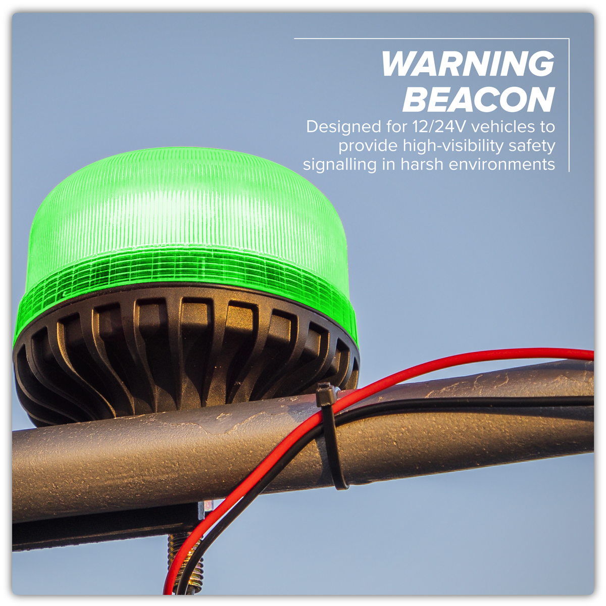 Sealey WB951LEDG Warning Beacon with 12mm Bolt Fixing 36W SMD LED 12/24V - Green - additional view 10