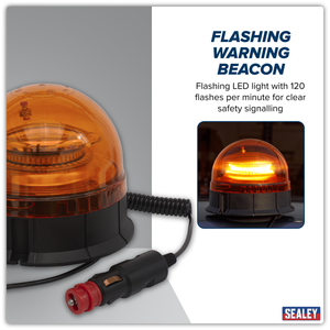 Sealey WB954LED Warning Beacon with Magnetic Base 20W SMD LED 12/24V - additional view 13