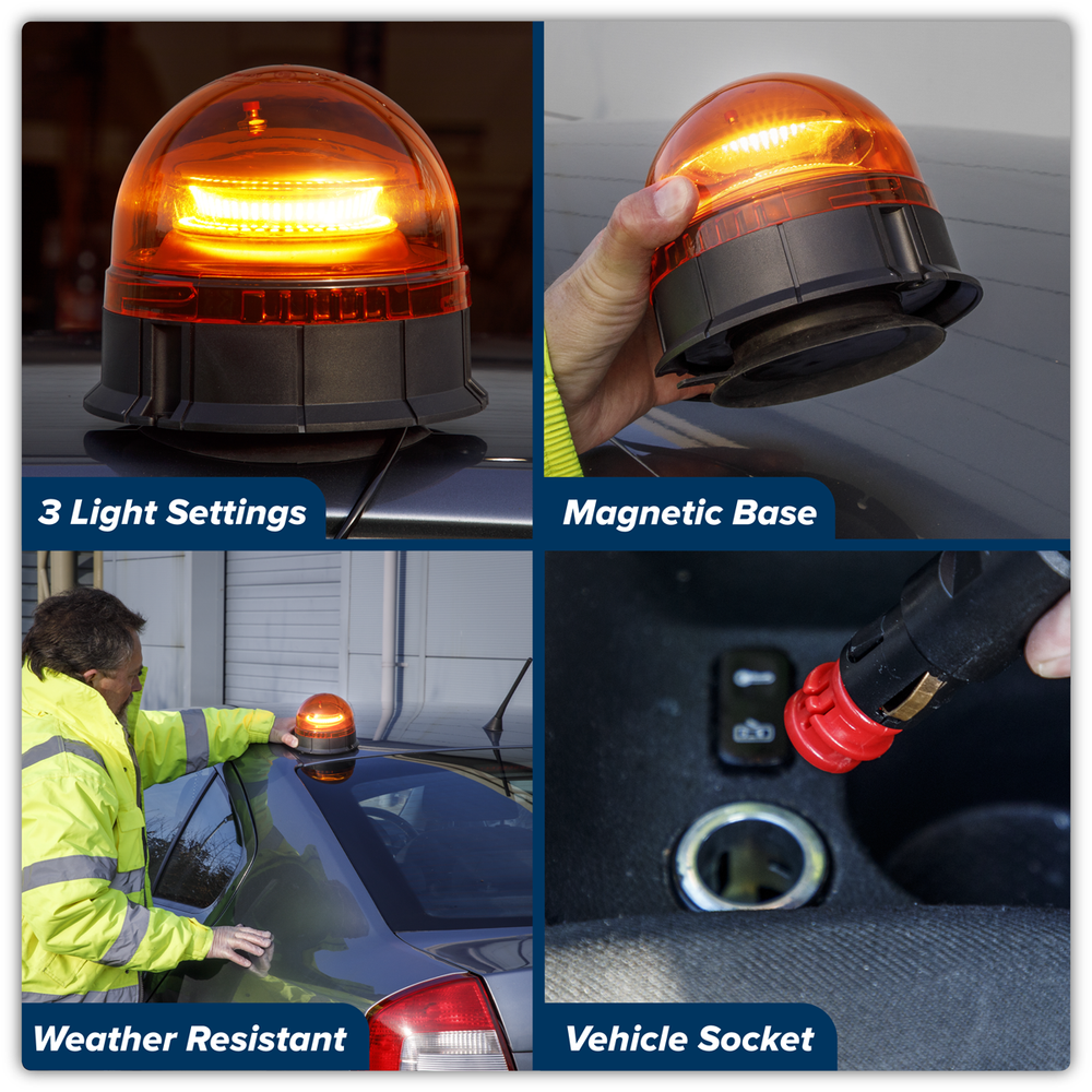 Sealey WB954LED Warning Beacon with Magnetic Base 20W SMD LED 12/24V - additional view 10