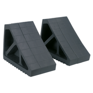 Sealey WC02 Rubber Wheel Chocks - Pair