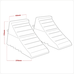 Sealey WC02 Rubber Wheel Chocks - Pair - additional view 4