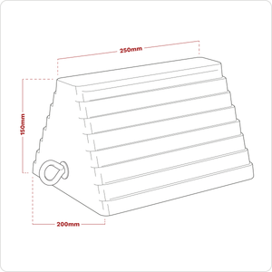 Sealey WC03 Rubber Wheel Chock 3.8kg - Single - additional view 4