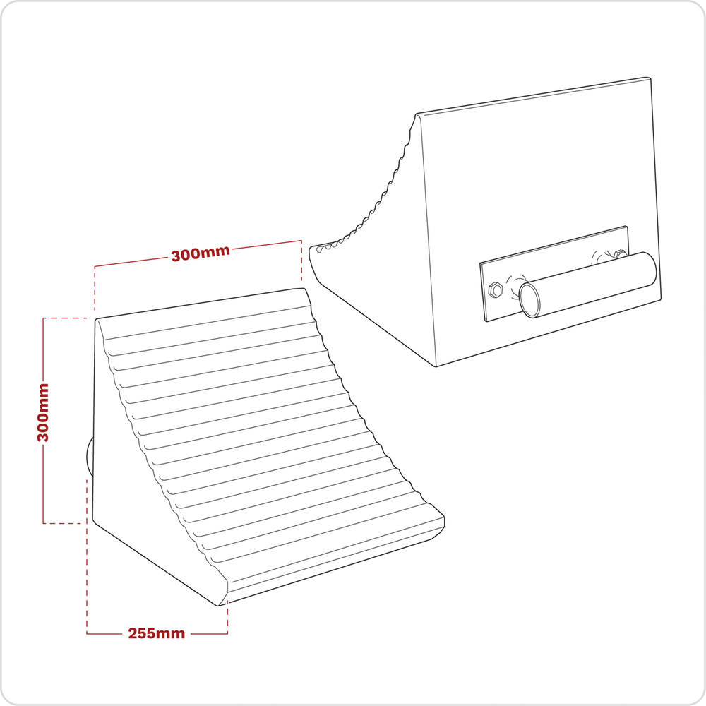 Sealey WC12 Heavy-Duty Rubber Wheel Chock - Single - additional view 3
