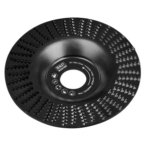 Sealey WCD115F 115mm Flat Shape Wood Carving Disc 22mm Bore