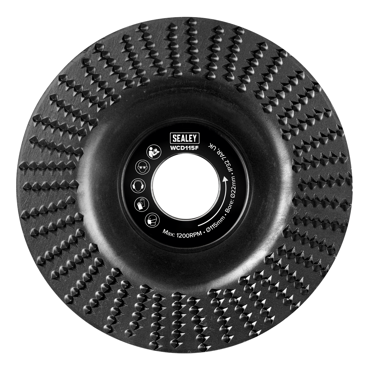 Sealey WCD115F 115mm Flat Shape Wood Carving Disc 22mm Bore - additional view 2