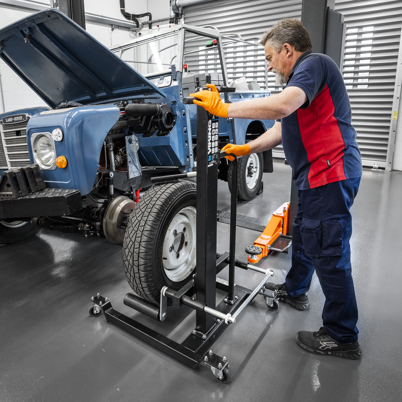 Sealey WD50QLS Viking Quick Lift Wheel Removal/Lifter Trolley 50kg Capacity - additional view 5