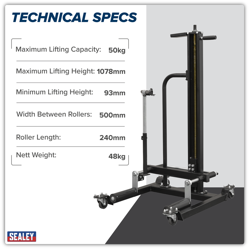 Sealey WD50QLS Viking Quick Lift Wheel Removal/Lifter Trolley 50kg Capacity - additional view 14
