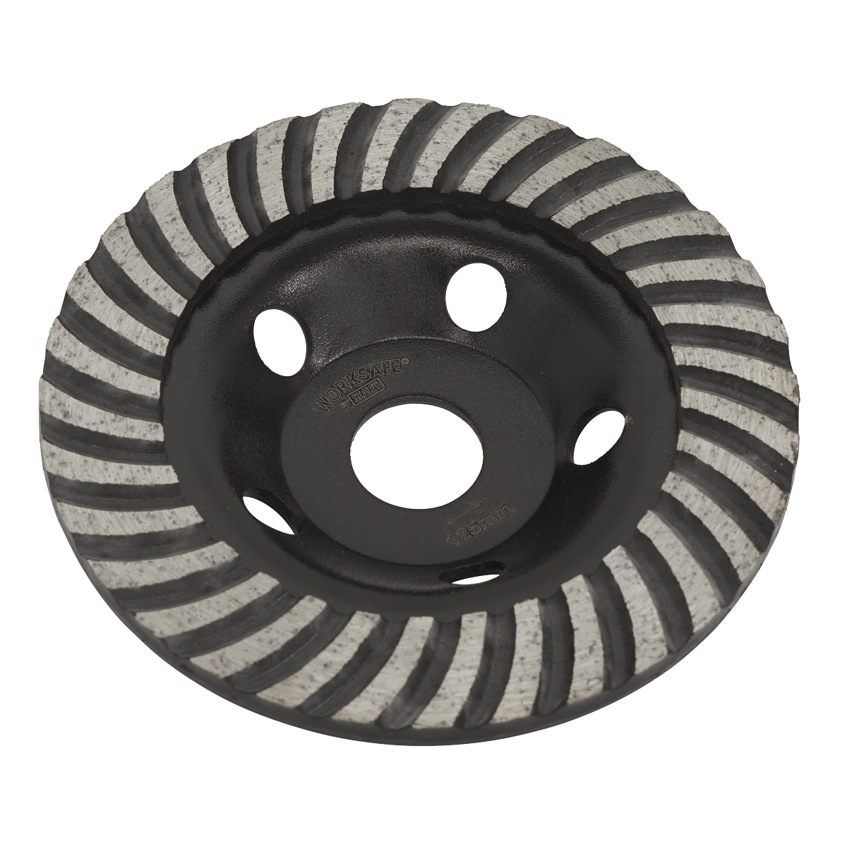 Sealey WDRTCUP125 Worksafe® Turbo Row Concrete Grinding Head 125mm