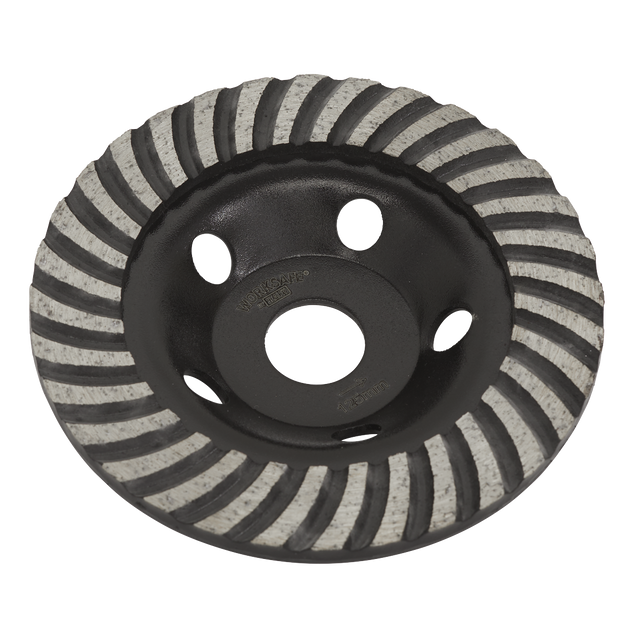 Sealey WDRTCUP125 Worksafe® Turbo Row Concrete Grinding Head 125mm