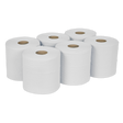 Sealey WHT150 2-Ply Embossed White Paper Roll 150m - Pack of 6