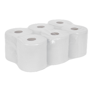 Sealey WHT150 2-Ply Embossed White Paper Roll 150m - Pack of 6 - additional view 3