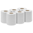 Sealey WHT60 2-Ply Embossed White Paper Roll 60m - Pack of 6