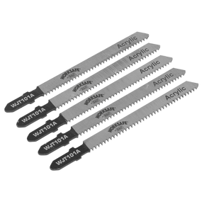Sealey WJT101A Worksafe® Jigsaw Blade for Metal 75mm 12tpi - Pack of 5