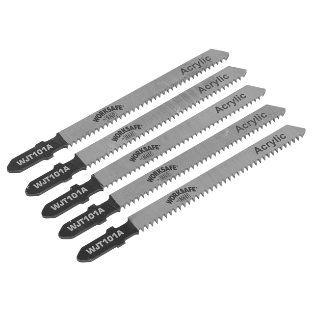 Sealey WJT101A Worksafe® Jigsaw Blade for Metal 75mm 12tpi - Pack of 5