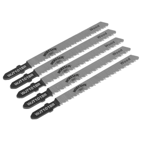 Sealey WJT101BR Jigsaw Blade for Wood & Plastics 75mm 10tpi - Pack of 5