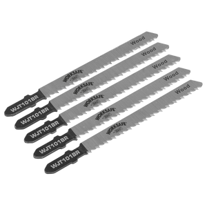 Sealey WJT101BR Jigsaw Blade for Wood & Plastics 75mm 10tpi - Pack of 5