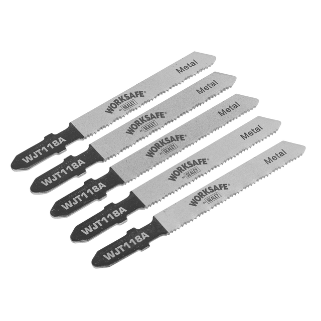 Sealey WJT118A Worksafe® Jigsaw Blade for Metal 55mm 21tpi - Pack of 5