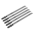 Sealey WJT301CD Worksafe® Jigsaw Blade for Wood & Plastics 90mm 8tpi - Pack of 5