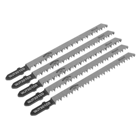 Sealey WJT301CD Worksafe® Jigsaw Blade for Wood & Plastics 90mm 8tpi - Pack of 5
