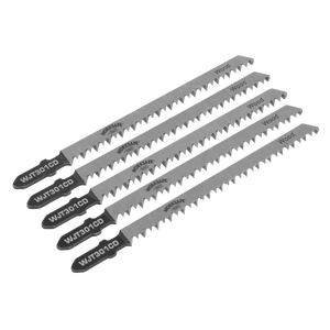 Sealey WJT301CD Worksafe® Jigsaw Blade for Wood & Plastics 90mm 8tpi - Pack of 5