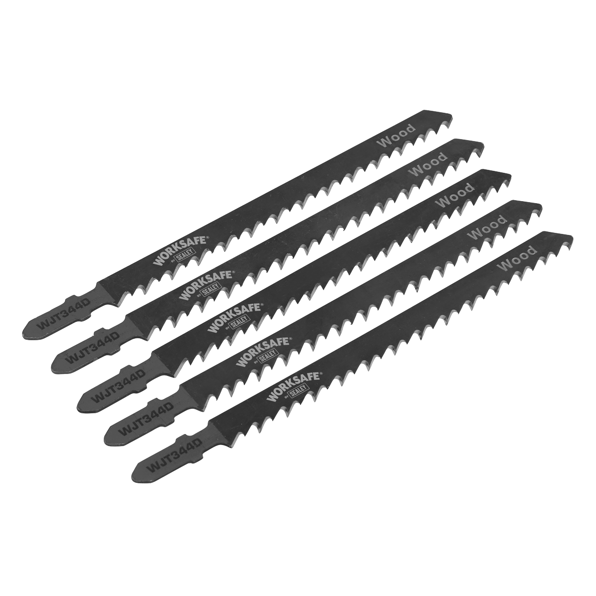 Sealey WJT344D Worksafe® Jigsaw Blade for Wood 105mm 6tpi - Pack of 5