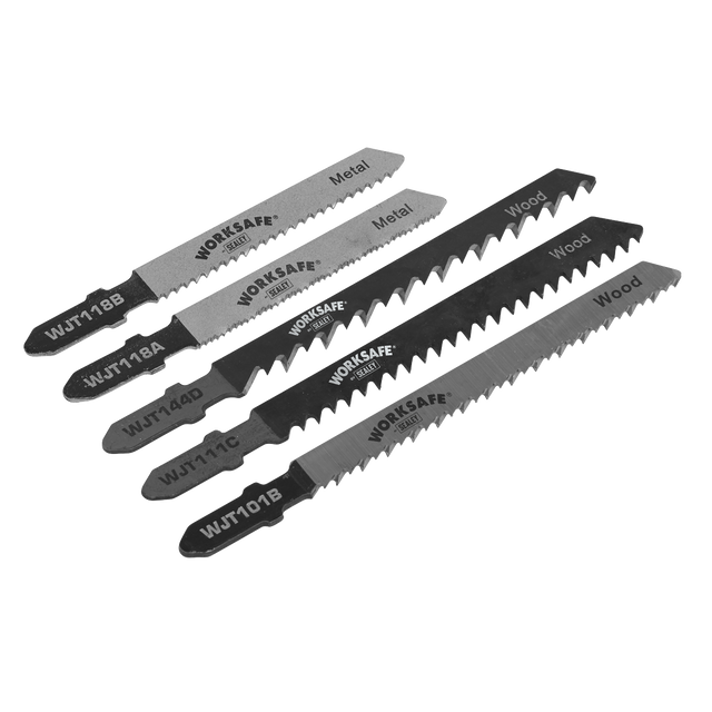 Sealey WJTASS Worksafe® Assorted Jigsaw Blades - Pack of 5