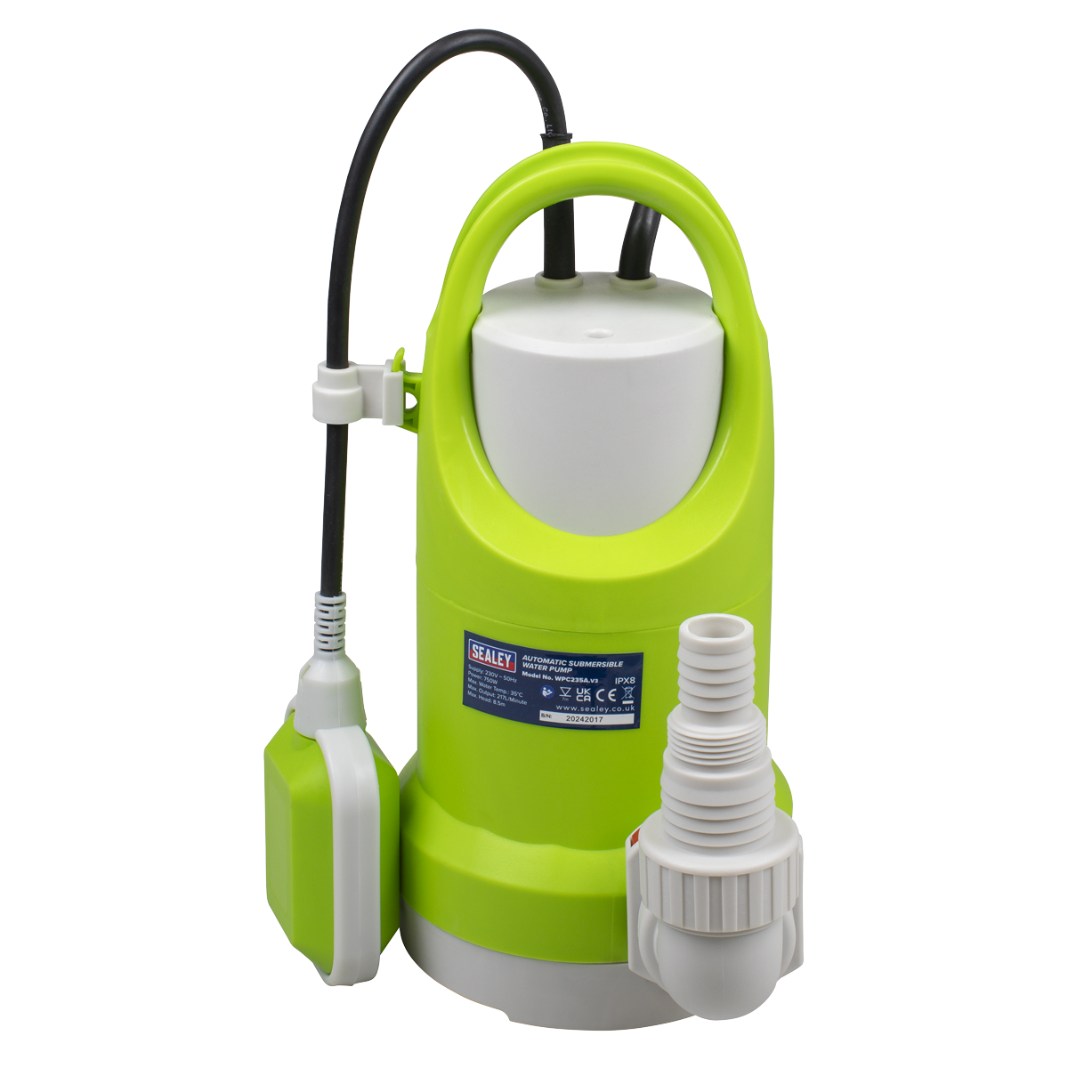 Sealey WPC235A Submersible Dirty Pump Automatic 217L/min 230V - additional view 4