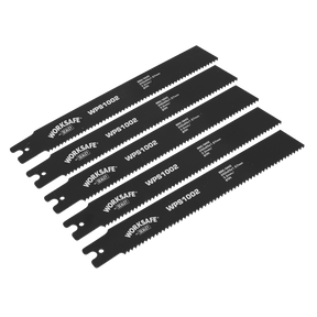 Sealey WPS1002 Worksafe® Pipe Saw Blade 200 x 25 x 1.7mm 8tpi - Pack of 5