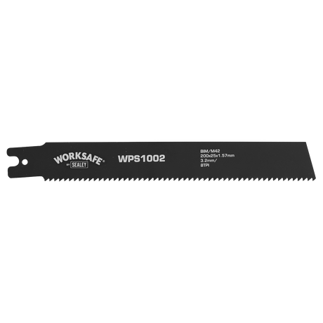 Sealey WPS1002 Worksafe® Pipe Saw Blade 200 x 25 x 1.7mm 8tpi - Pack of 5 - additional view 2